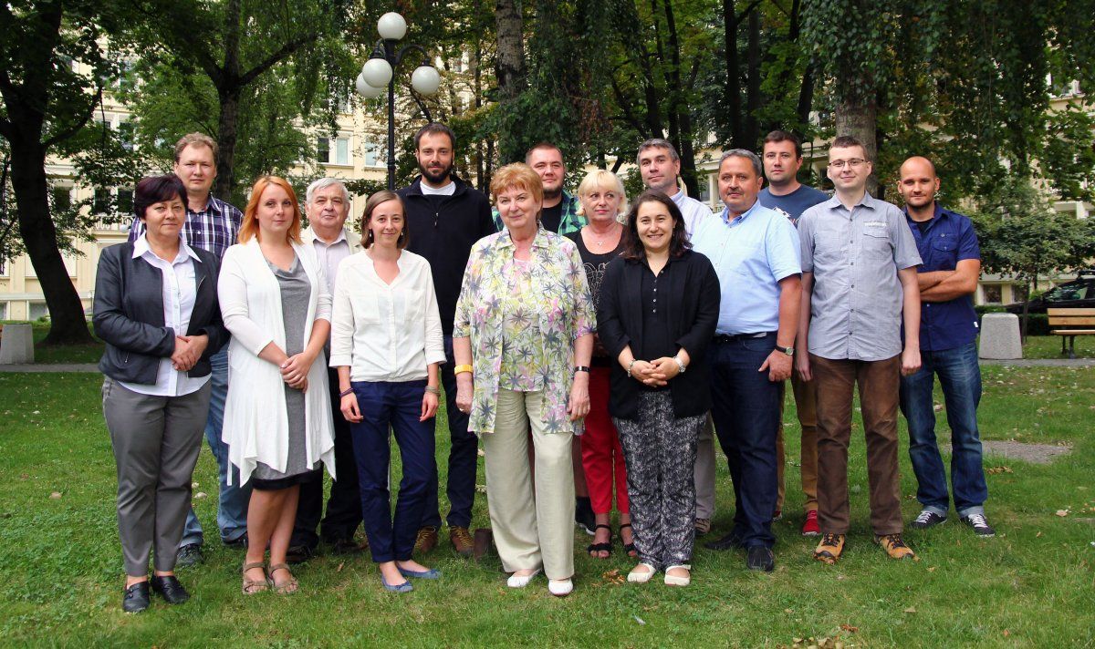 Team of International Centre of Electron Microscopy for Materials Science during the project OPTYMED realisation (photo by Stanisław Malik, 2015)