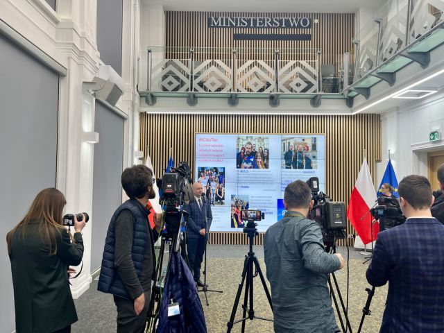 Konferencja prasowa w Ministerstwie Nauki i Szkolnictwa Wyższego z udziałem ministra Dariusza Wieczorka, fot. Anna Korzekwa-Józefowicz